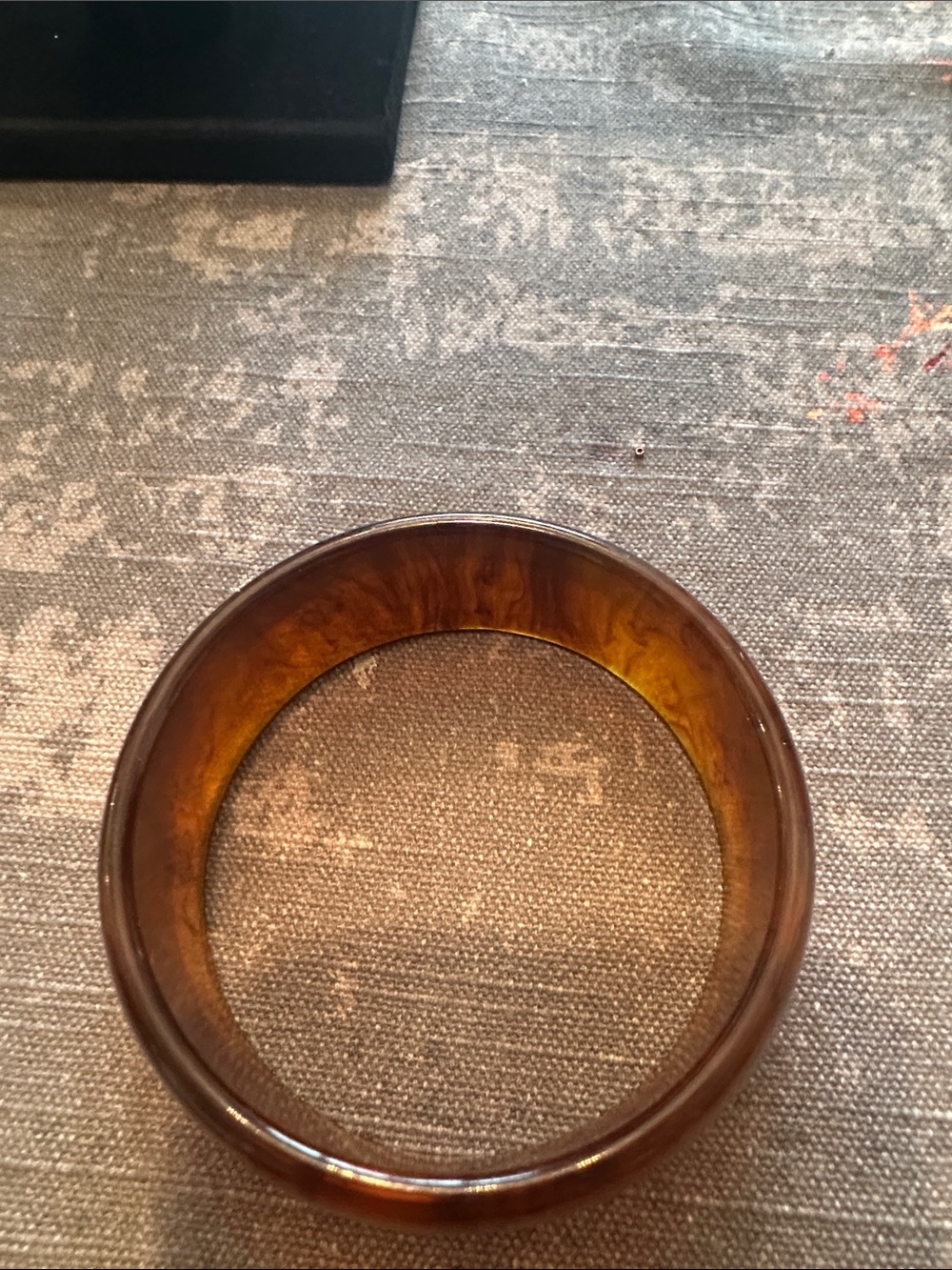 Amber Brown Marbled Bangle Bracelet-possible lucite or bakelite - Picture 2 of 3